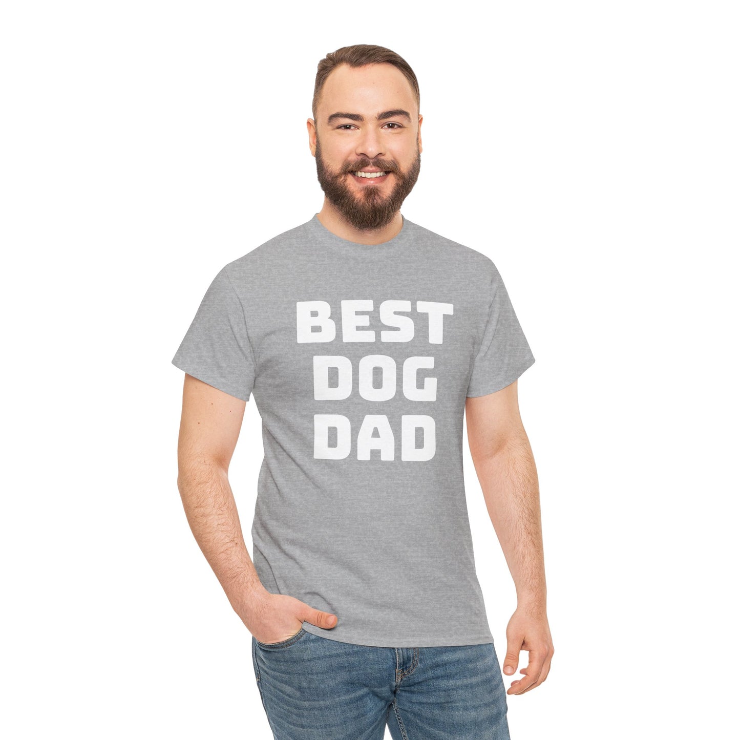 Best Dog Dad - Unisex Heavy Cotton T Shirt for Dog Lovers