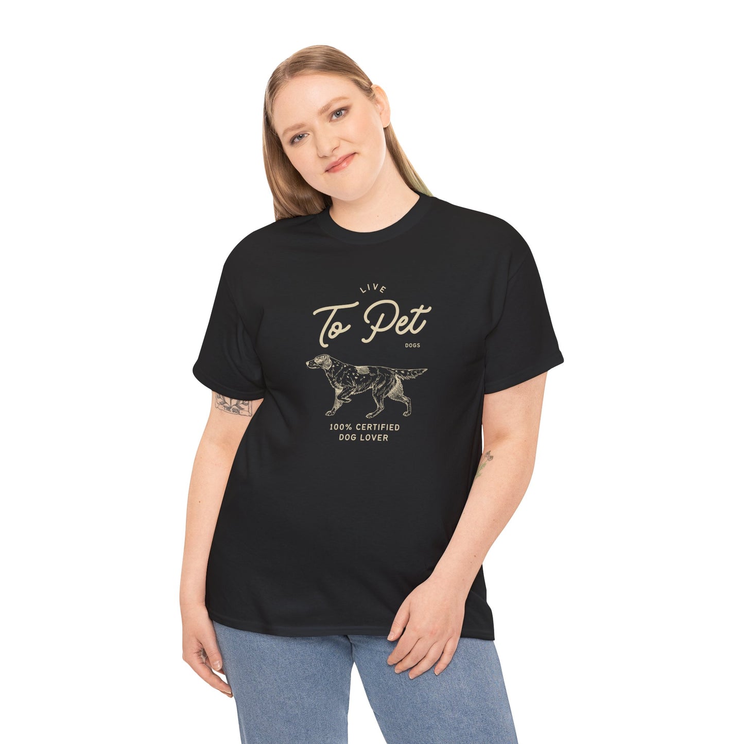 Live to Pet Dogs - Unisex Heavy Cotton Tee