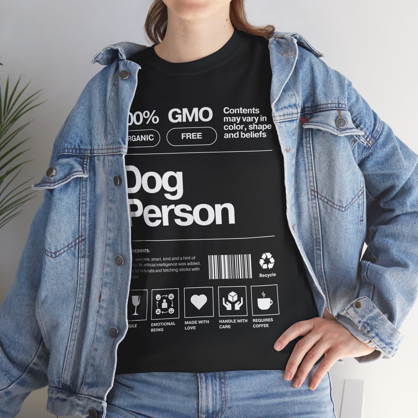 Dog Person Label - Unisex Heavy Cotton Tee