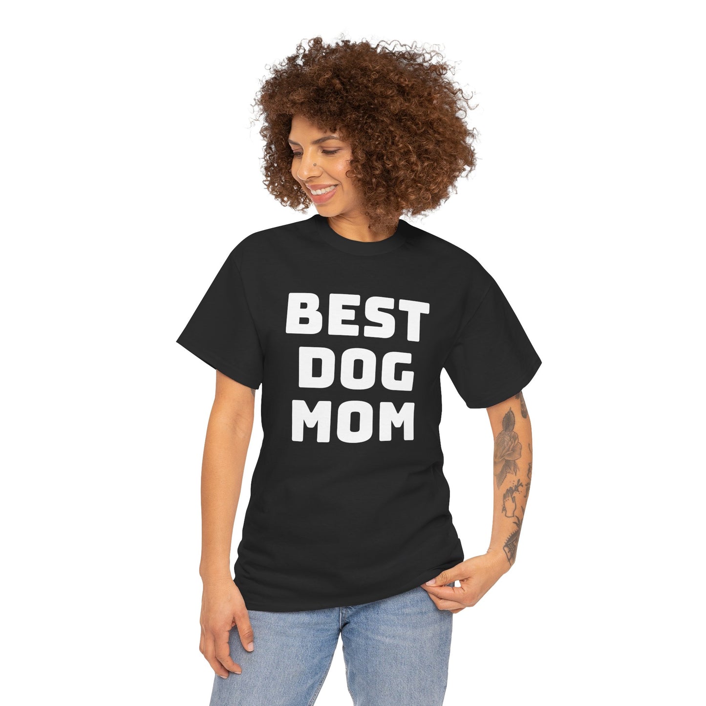 Best Dog Mom - Unisex Heavy Cotton T Shirt for Dog Lovers