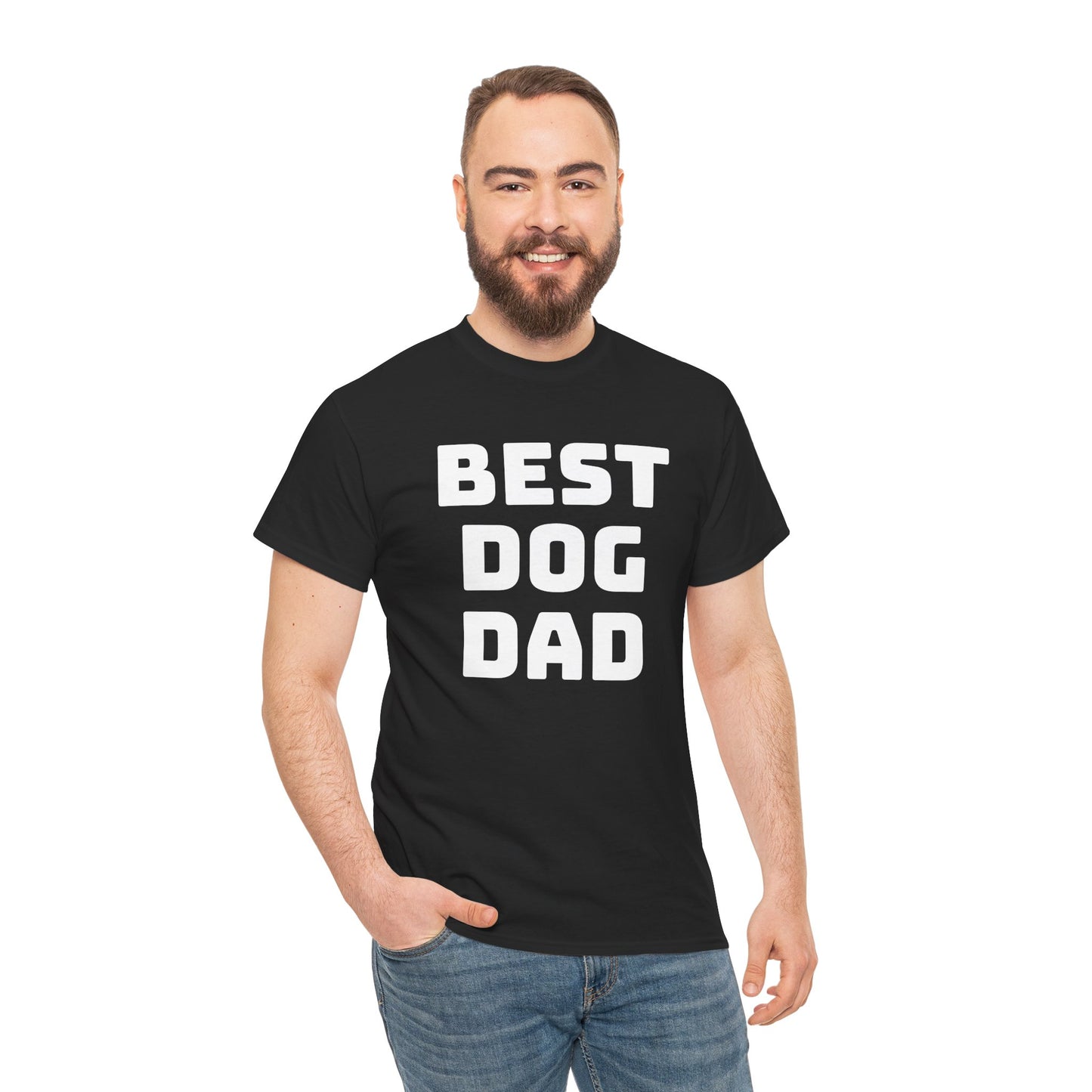 Best Dog Dad - Unisex Heavy Cotton T Shirt for Dog Lovers