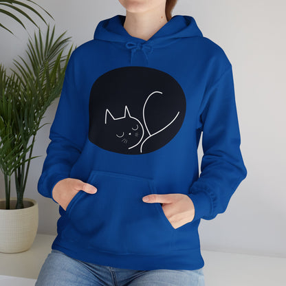 Curled Up Cat - Unisex Heavy Blend™ Hooded Sweatshirt