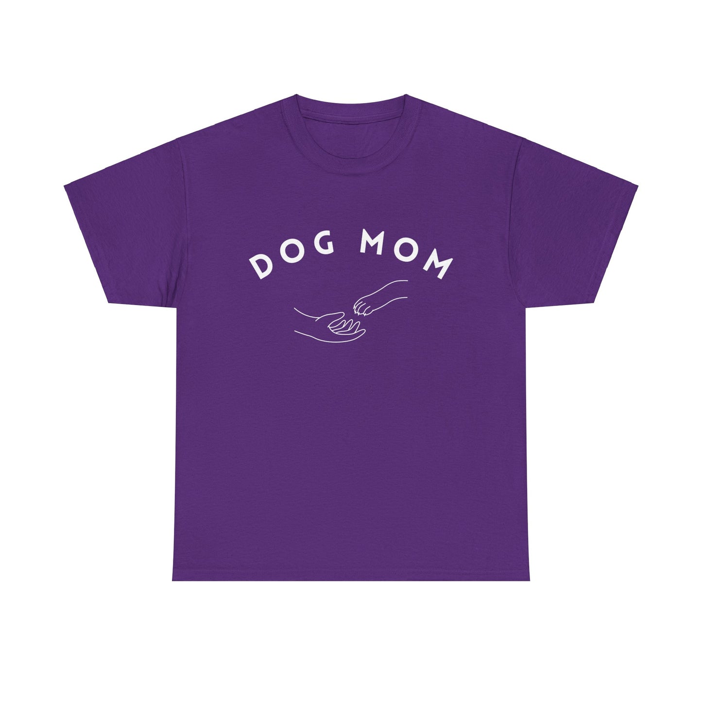 Dog Mom Hand in Paw - Unisex Heavy Cotton Tee