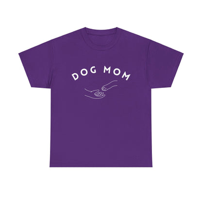 Dog Mom Hand in Paw - Unisex Heavy Cotton Tee