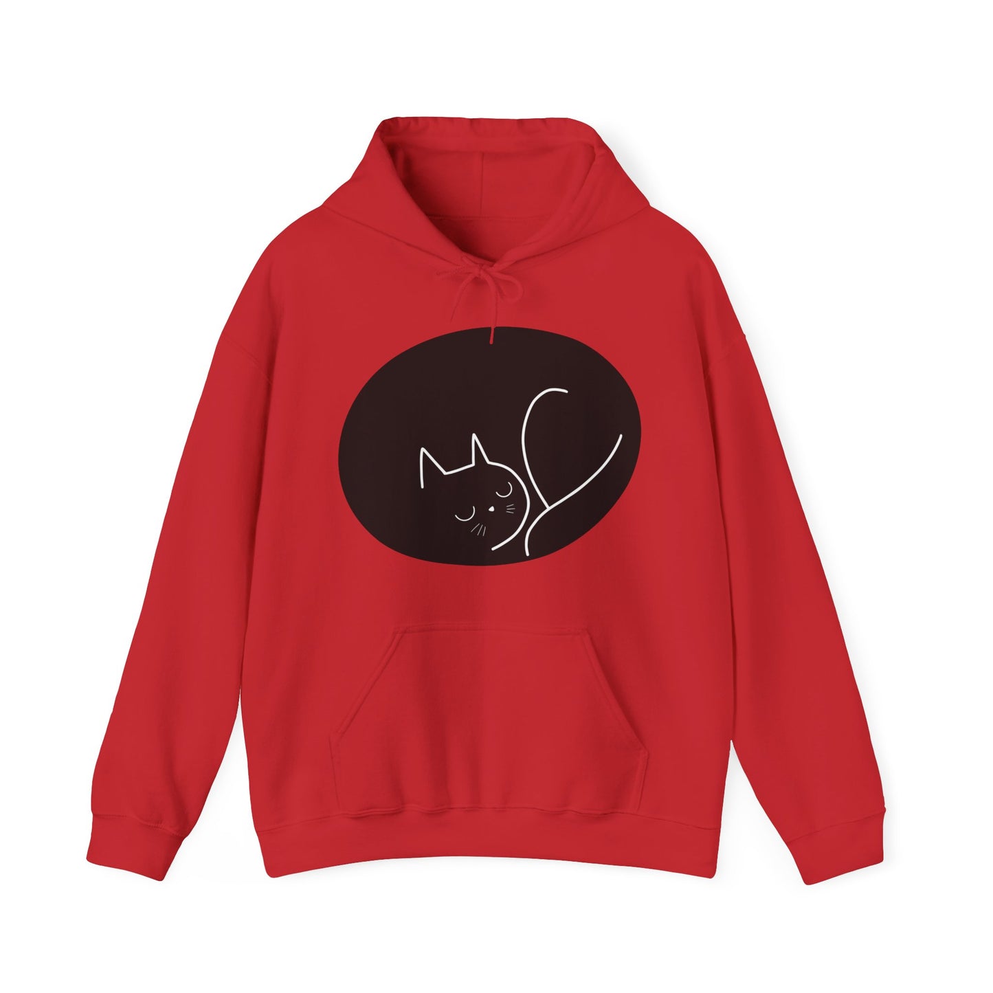 Curled Up Cat - Unisex Heavy Blend™ Hooded Sweatshirt