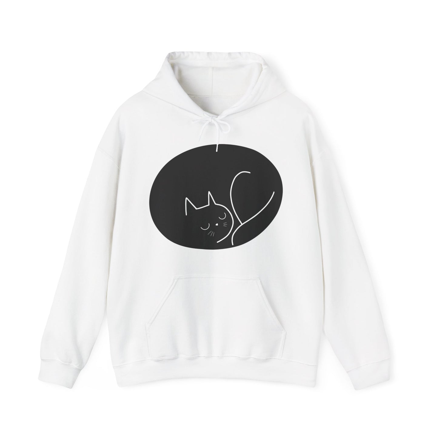 Curled Up Cat - Unisex Heavy Blend™ Hooded Sweatshirt