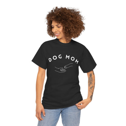 Dog Mom Hand in Paw - Unisex Heavy Cotton Tee