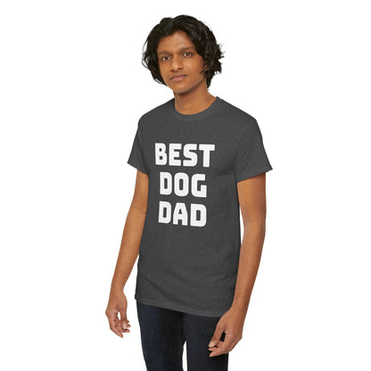 Best Dog Dad - Unisex Heavy Cotton T Shirt for Dog Lovers