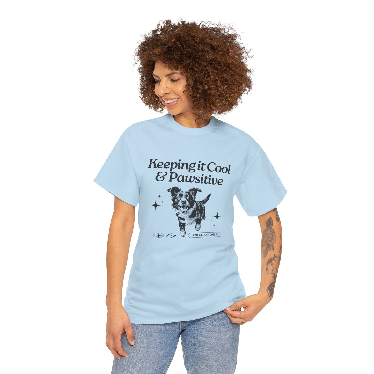 Keeping it Cool & Pawsitive - Unisex Heavy Cotton Tee