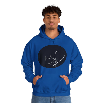 Curled Up Cat - Unisex Heavy Blend™ Hooded Sweatshirt