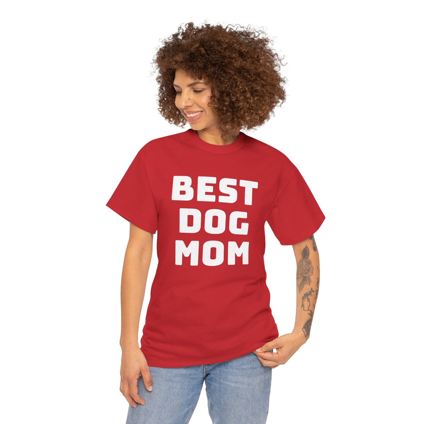 Best Dog Mom - Unisex Heavy Cotton T Shirt for Dog Lovers