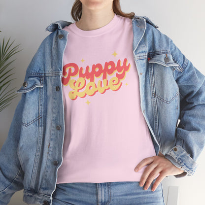 Puppy Love Retro - Unisex Heavy Cotton Tee