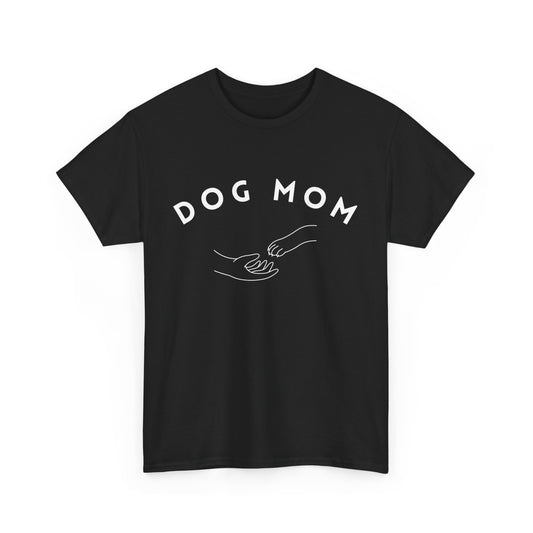 Dog Mom Hand in Paw - Unisex Heavy Cotton Tee