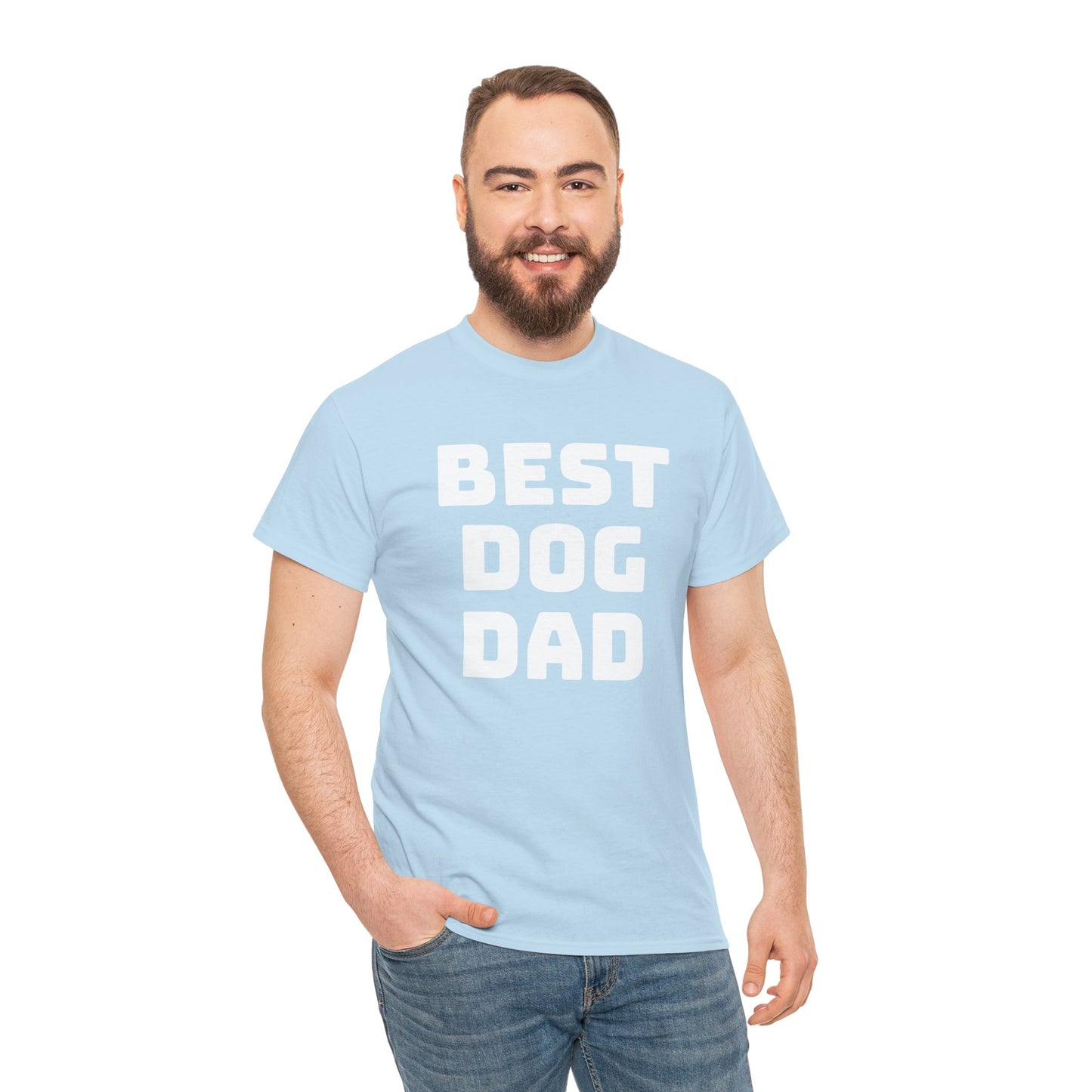 Best Dog Dad - Unisex Heavy Cotton T Shirt for Dog Lovers