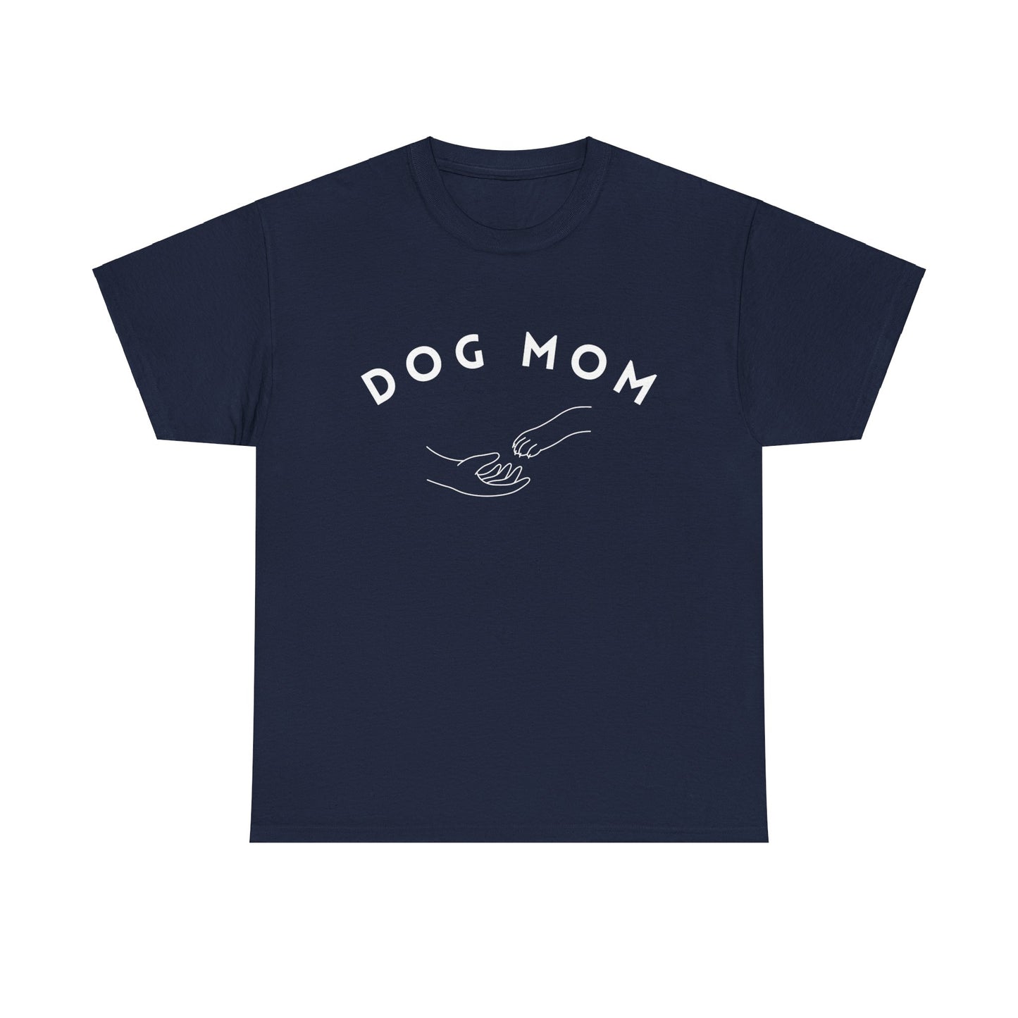 Dog Mom Hand in Paw - Unisex Heavy Cotton Tee