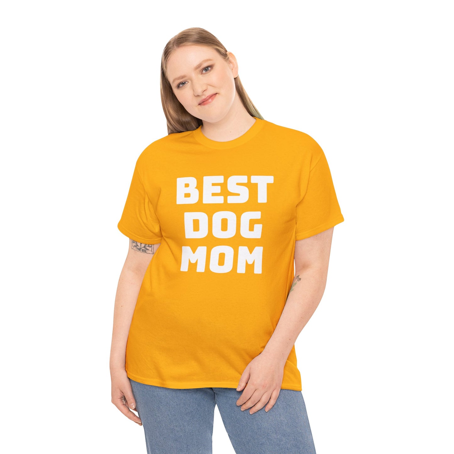 Best Dog Mom - Unisex Heavy Cotton T Shirt for Dog Lovers