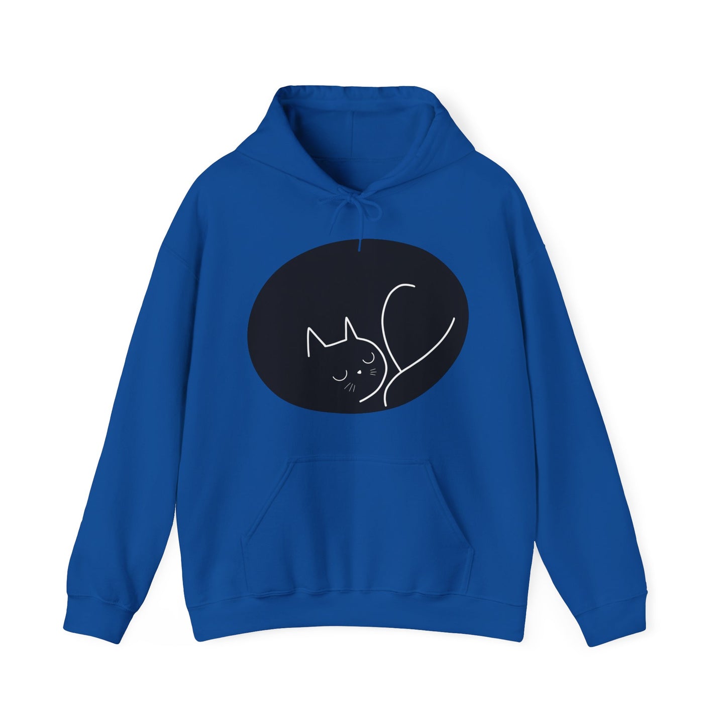 Curled Up Cat - Unisex Heavy Blend™ Hooded Sweatshirt