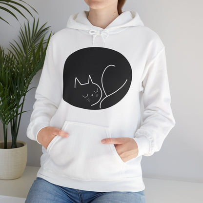 Curled Up Cat - Unisex Heavy Blend™ Hooded Sweatshirt