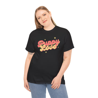 Puppy Love Retro - Unisex Heavy Cotton Tee