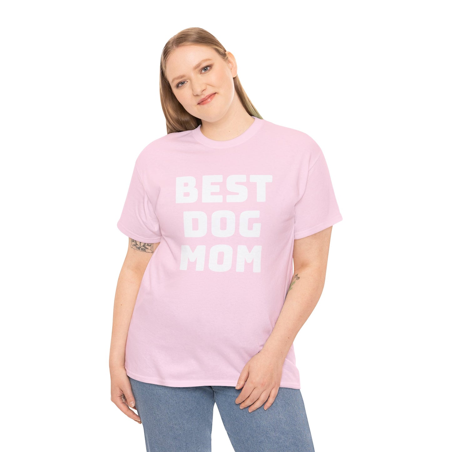 Best Dog Mom - Unisex Heavy Cotton T Shirt for Dog Lovers