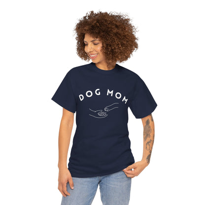 Dog Mom Hand in Paw - Unisex Heavy Cotton Tee