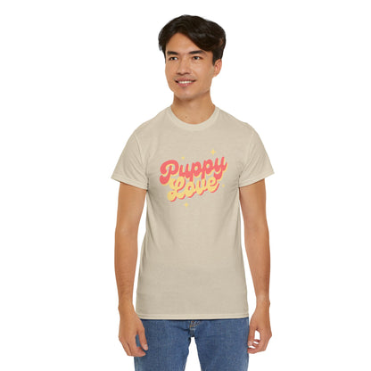 Puppy Love Retro - Unisex Heavy Cotton Tee