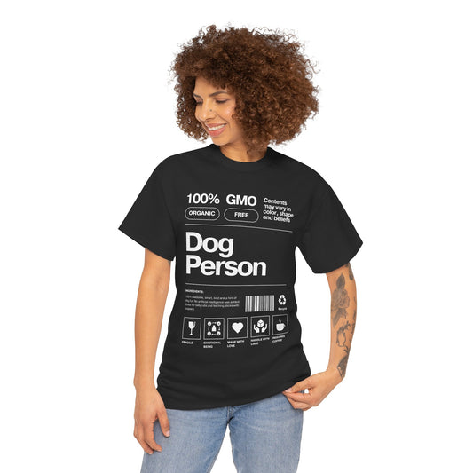Dog Person Label - Unisex Heavy Cotton Tee