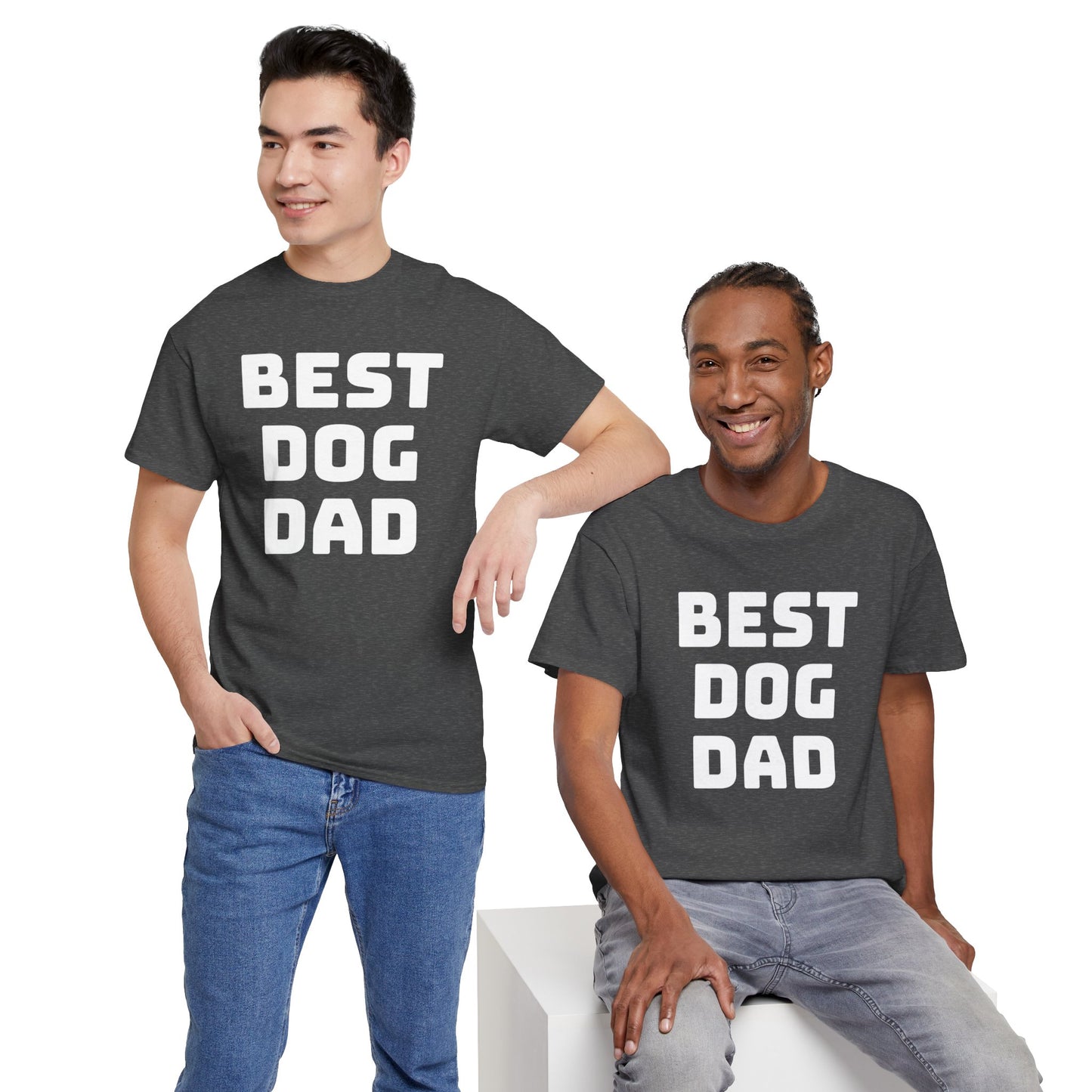 Best Dog Dad - Unisex Heavy Cotton T Shirt for Dog Lovers