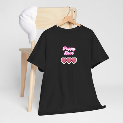 Puppy Love Hearts - Unisex Heavy Cotton Tee