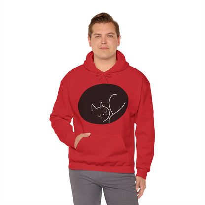 Curled Up Cat - Unisex Heavy Blend™ Hooded Sweatshirt