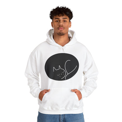 Curled Up Cat - Unisex Heavy Blend™ Hooded Sweatshirt