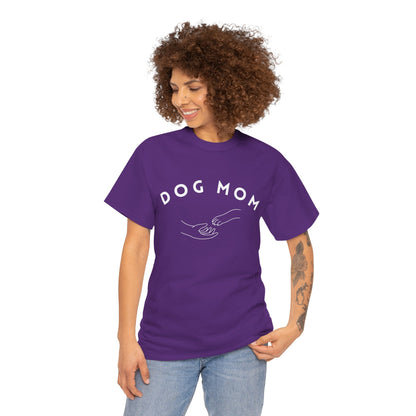 Dog Mom Hand in Paw - Unisex Heavy Cotton Tee