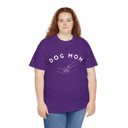 Dog Mom Hand in Paw - Unisex Heavy Cotton Tee