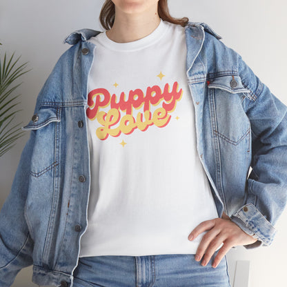 Puppy Love Retro - Unisex Heavy Cotton Tee